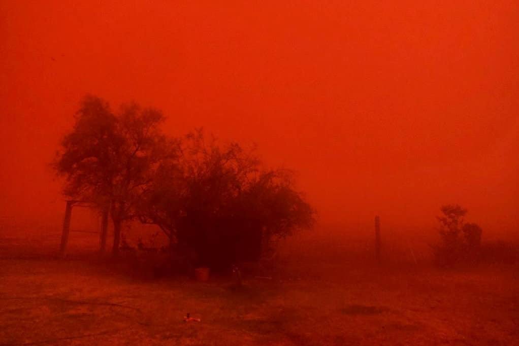 Dust storm in Australia 2018-2019