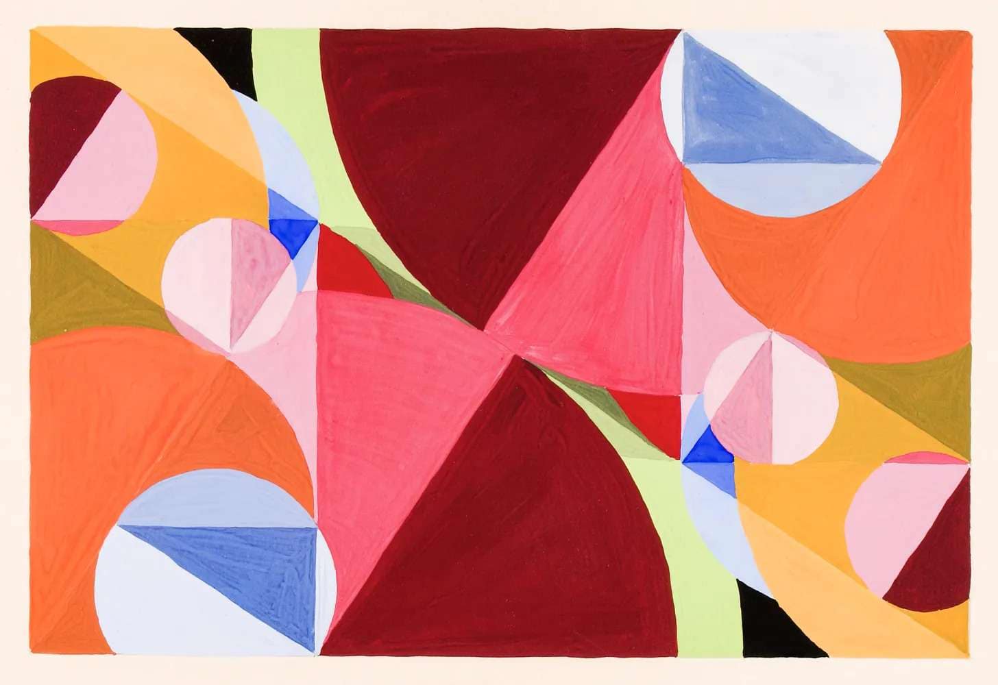 Area Broken by Perpendiculars (ca.1934) painting by Joseph Schillinger