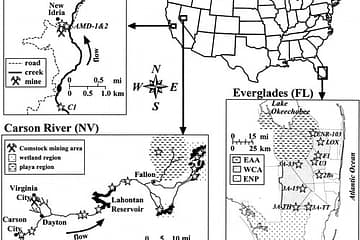 Mercury contamination in three freshwater US locations